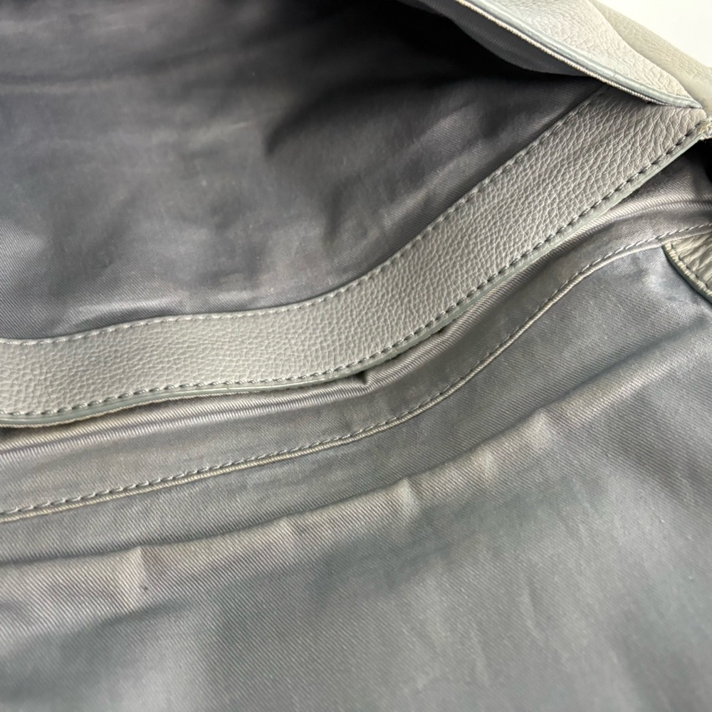 Fossil Preston Pale Gray Pebbled  Leather Crossbody Bag - Picture 8 of 8